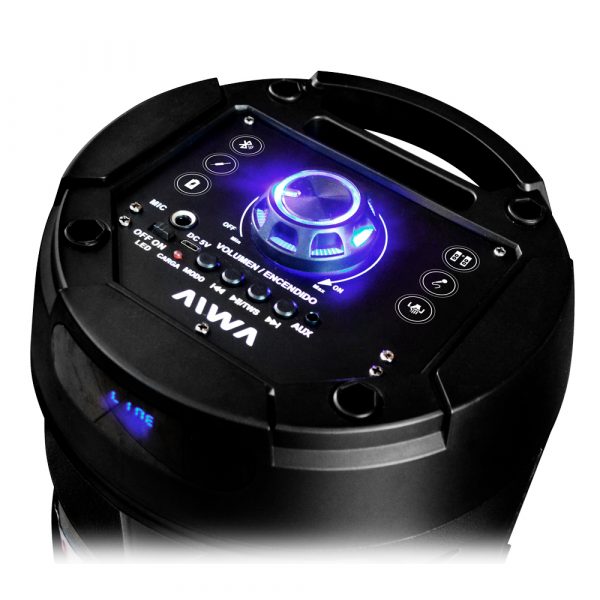 AIWA TORRE DE SONIDO AW-T506R-PB BLUETOOTH USB AUX LED 6500W PMPO